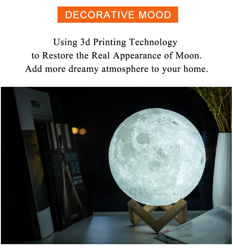 Colorful 3D Moon Night Light Colorful 3D Moon Night Light