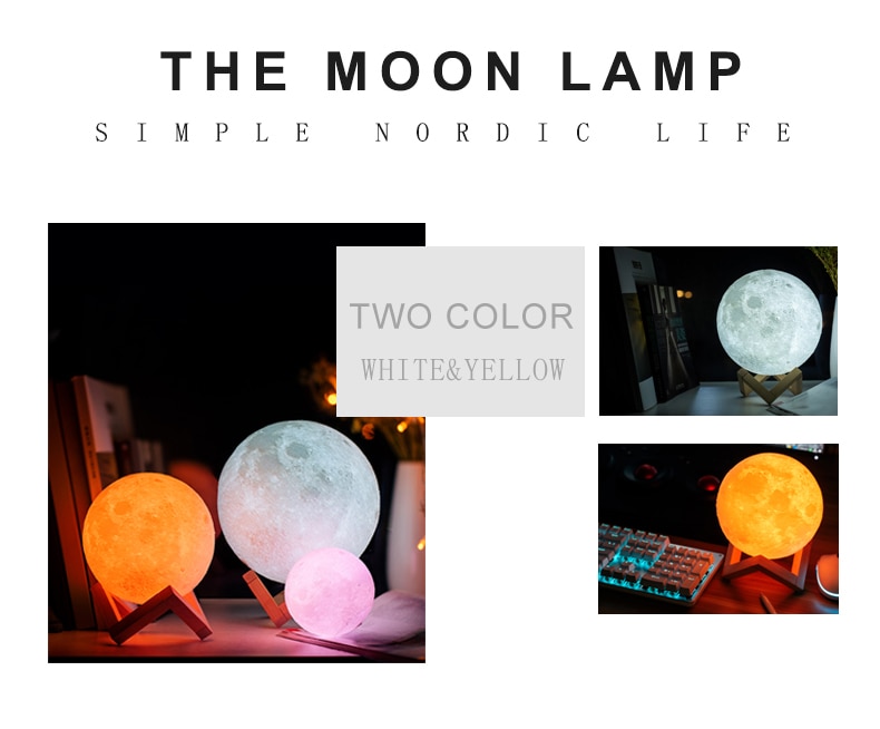 Colorful 3D Moon Night Light Colorful 3D Moon Night Light